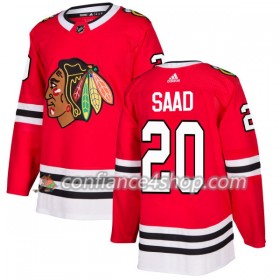 Adidas Maillot de Hockey Chicago Blackhawks Brandon Saad 20 2017-2018 Rouge Authentic - Homme